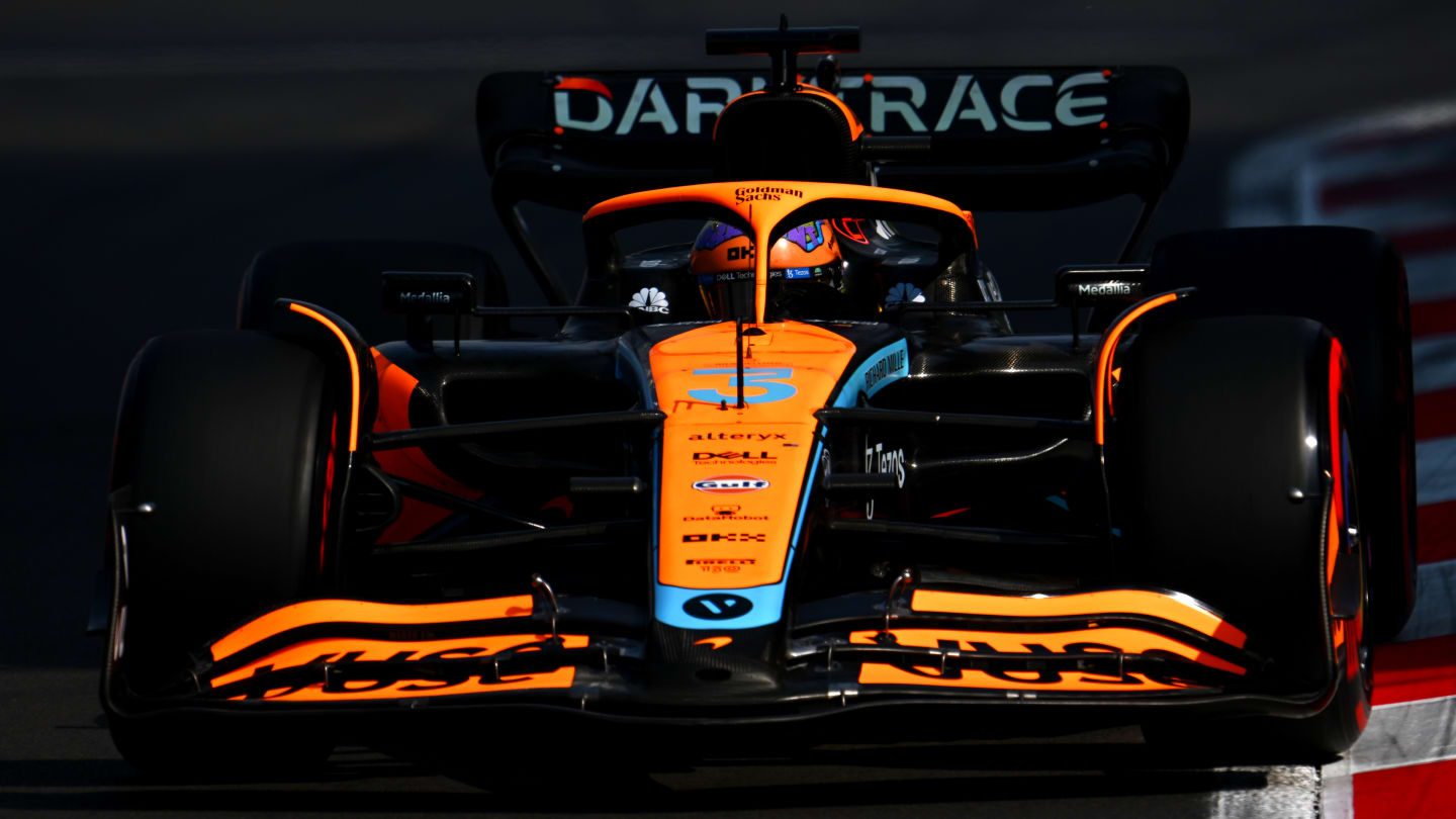 MEXICO CITY, MEXICO - OCTOBER 29: Daniel Ricciardo of Australia driving the (3) McLaren MCL36