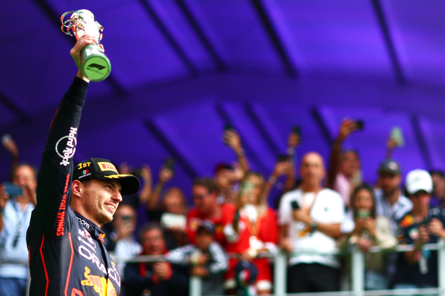 MEXICO CITY, MEXICO - OCTOBER 30: Race winner Max Verstappen of the Netherlands and Oracle Red Bull