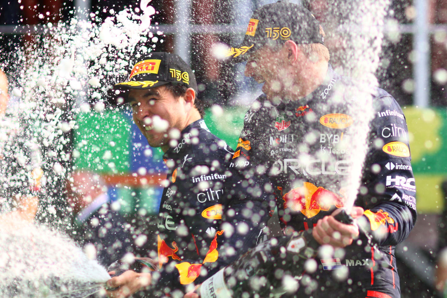 MEXICO CITY, MEXICO - OCTOBER 30: Race winner Max Verstappen of the Netherlands and Oracle Red Bull