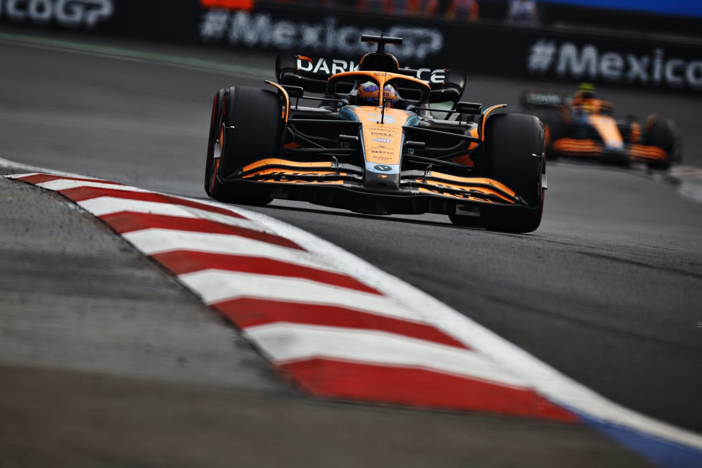 MEXICO CITY, MEXICO - OCTOBER 30: Daniel Ricciardo of Australia driving the (3) McLaren MCL36