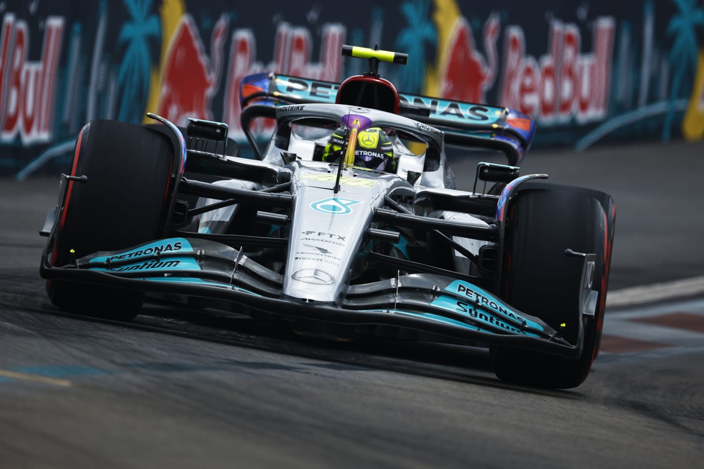MIAMI, FLORIDA - MAY 07: Lewis Hamilton of Great Britain driving the (44) Mercedes AMG Petronas F1