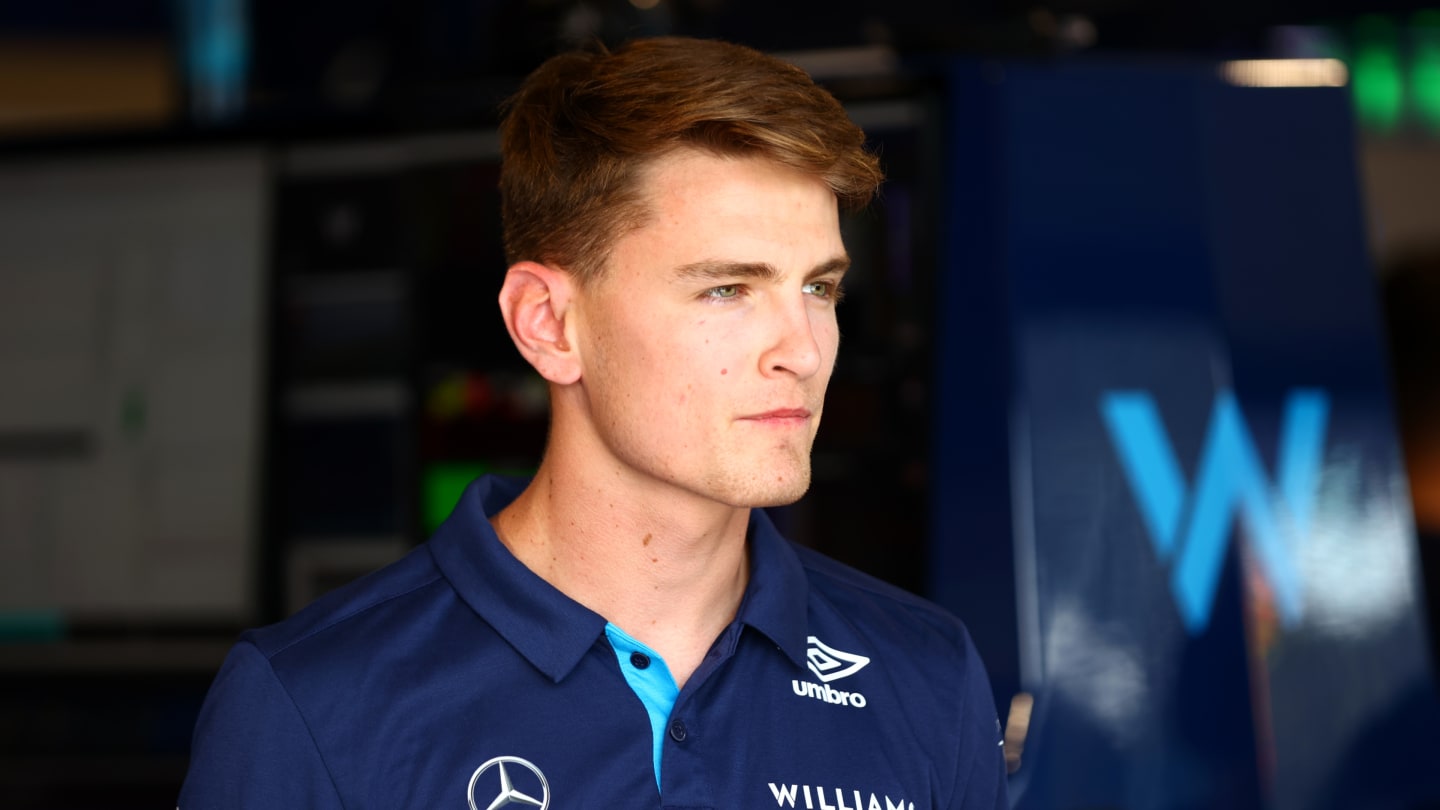 MIAMI, FLORIDA - MAY 07: Logan Sargeant of United States, Williams Reserve Driver, looks on from