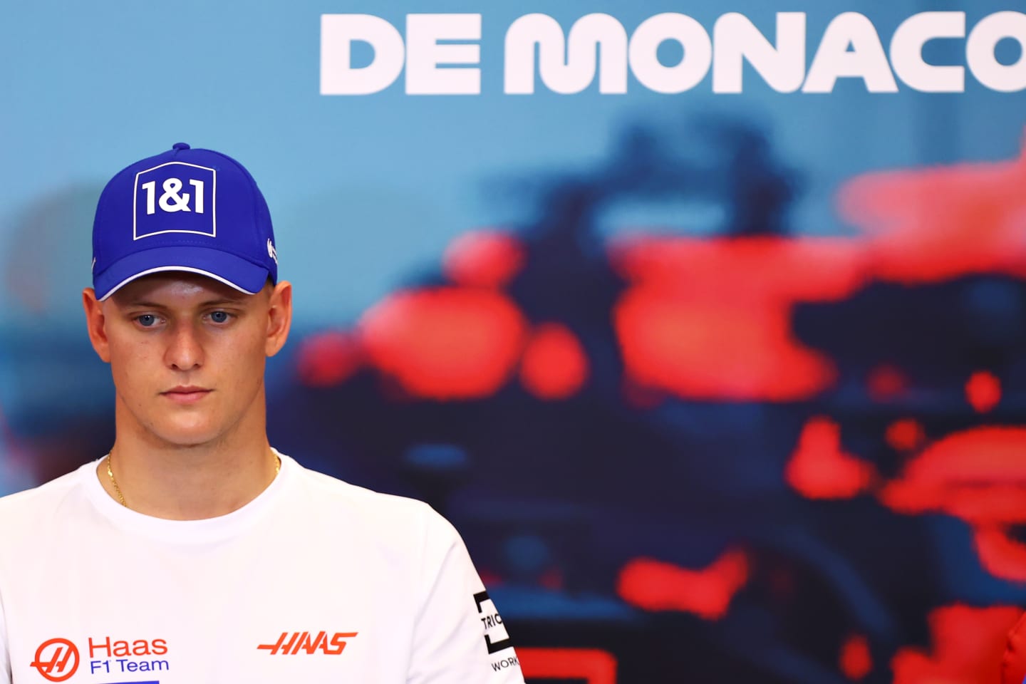 MONTE-CARLO, MONACO - MAY 27: Mick Schumacher of Germany and Haas F1 looks on in the Drivers Press Conference prior to practice ahead of the F1 Grand Prix of Monaco at Circuit de Monaco on May 27, 2022 in Monte-Carlo, Monaco. (Photo by Dan Istitene/Getty Images)