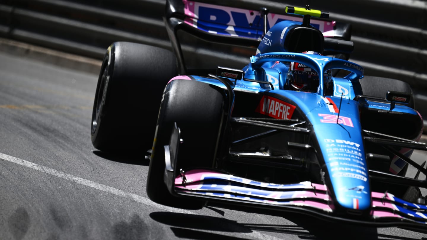 MONTE-CARLO, MONACO - MAY 27: Esteban Ocon of France driving the (31) Alpine F1 A522 Renault on track during practice ahead of the F1 Grand Prix of Monaco at Circuit de Monaco on May 27, 2022 in Monte-Carlo, Monaco. (Photo by Clive Mason - Formula 1/Formula 1 via Getty Images)
