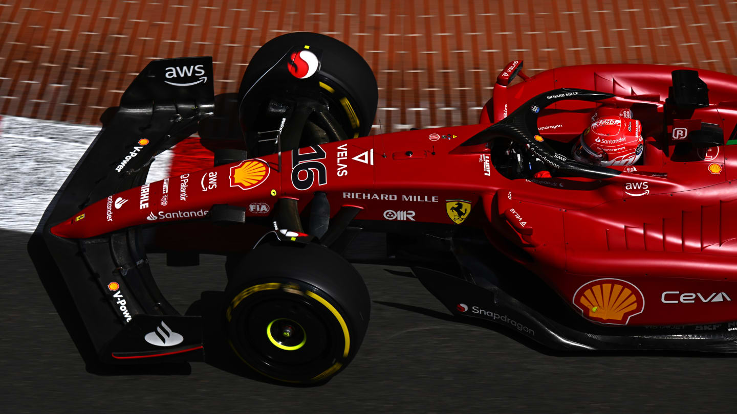 MONTE-CARLO, MONACO - MAY 27: Charles Leclerc of Monaco driving the (16) Ferrari F1-75 on track