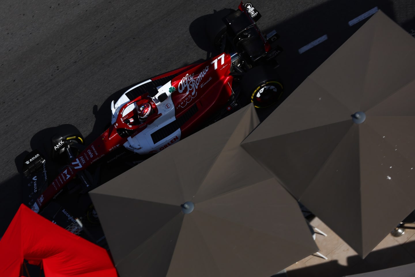 MONTE-CARLO, MONACO - MAY 27: Valtteri Bottas of Finland driving the (77) Alfa Romeo F1 C42 Ferrari on track during practice ahead of the F1 Grand Prix of Monaco at Circuit de Monaco on May 27, 2022 in Monte-Carlo, Monaco. (Photo by Mark Thompson/Getty Images)