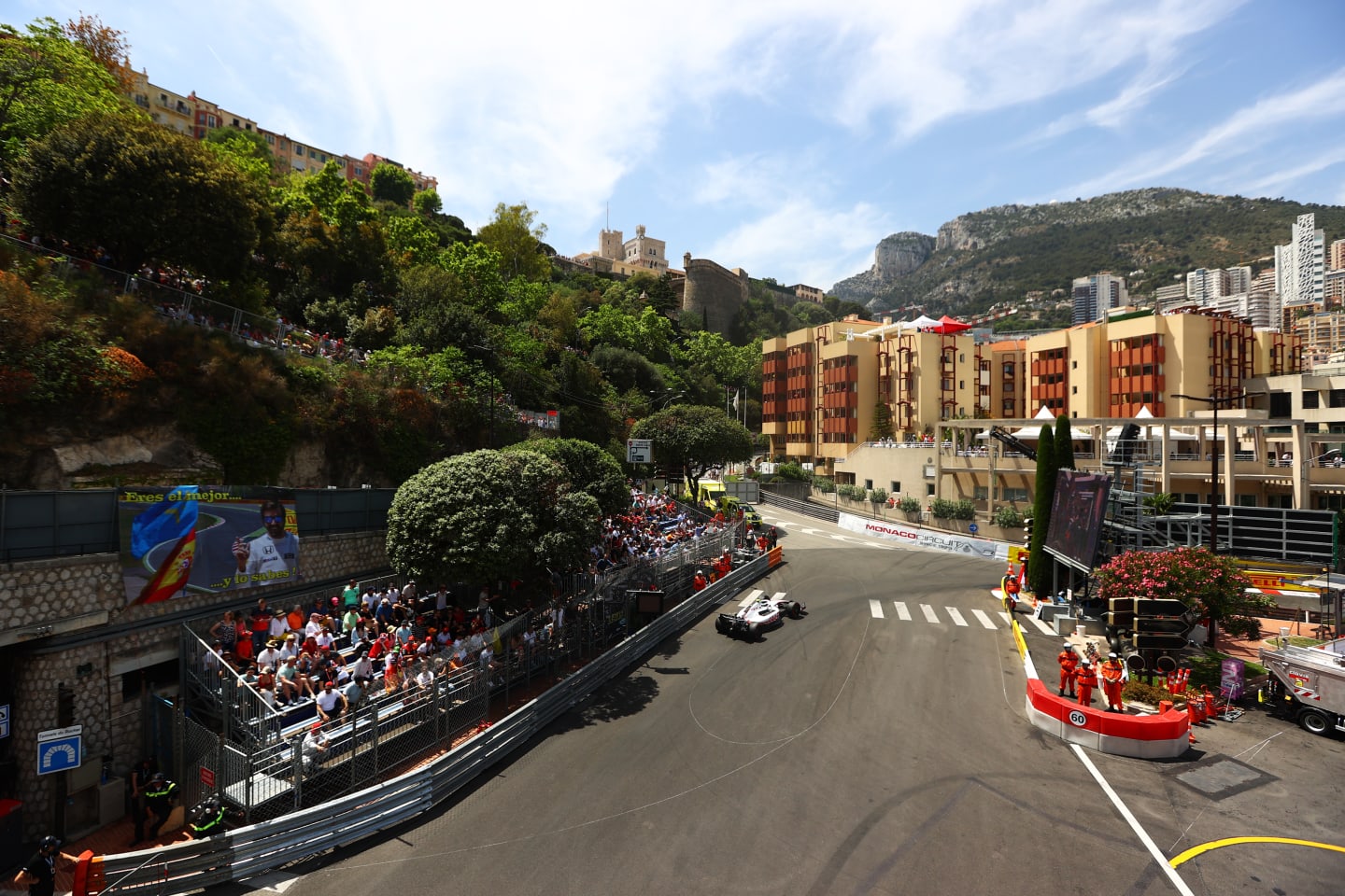 MONTE-CARLO, MONACO - MAY 28: Mick Schumacher of Germany driving the (47) Haas F1 VF-22 Ferrari on track during final practice ahead of the F1 Grand Prix of Monaco at Circuit de Monaco on May 28, 2022 in Monte-Carlo, Monaco. (Photo by Eric Alonso/Getty Images)