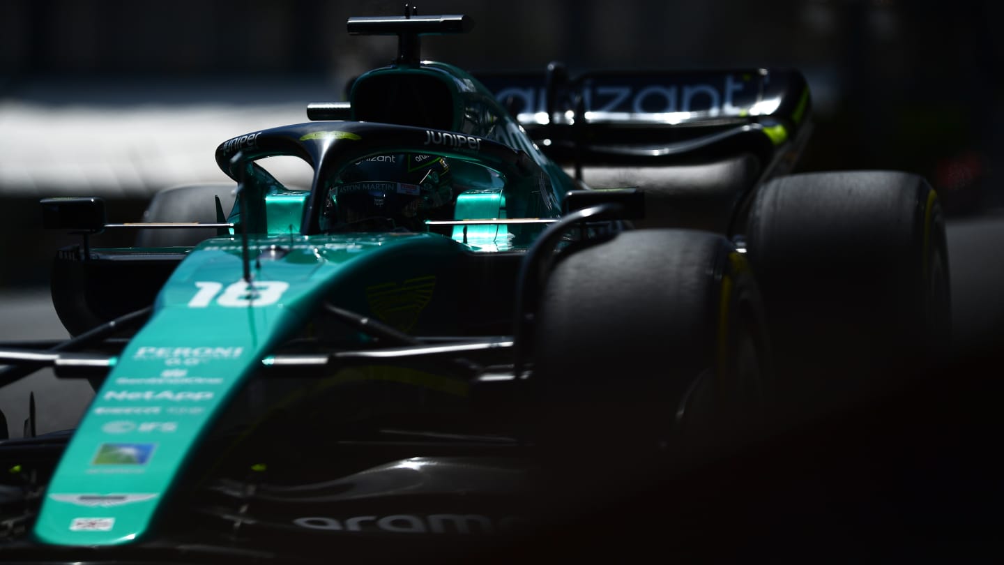 MONTE-CARLO, MONACO - MAY 28: Lance Stroll of Canada driving the (18) Aston Martin AMR22 Mercedes during final practice ahead of the F1 Grand Prix of Monaco at Circuit de Monaco on May 28, 2022 in Monte-Carlo, Monaco. (Photo by Mario Renzi - Formula 1/Formula 1 via Getty Images)