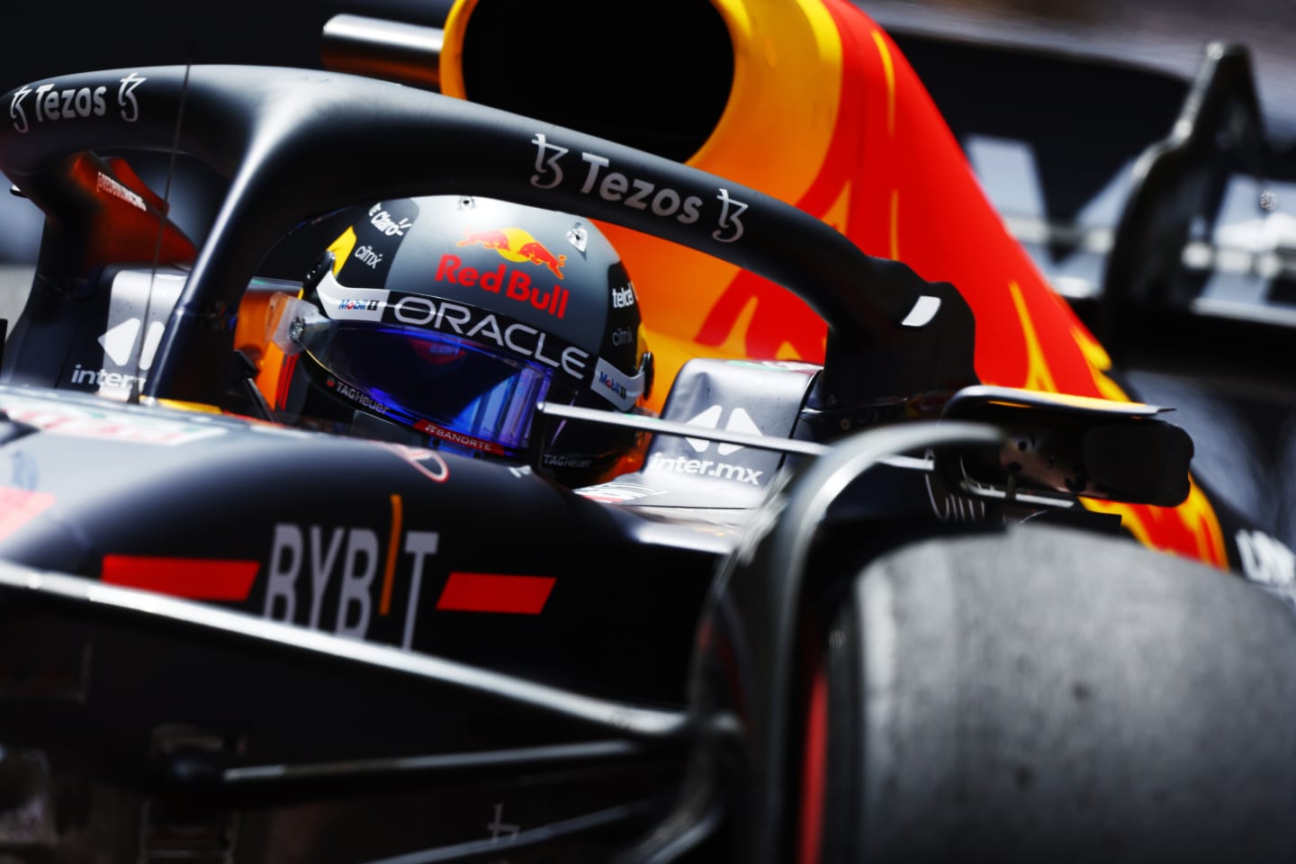 MONTE-CARLO, MONACO - MAY 28: Sergio Perez of Mexico driving the (11) Oracle Red Bull Racing RB18 on track during final practice ahead of the F1 Grand Prix of Monaco at Circuit de Monaco on May 28, 2022 in Monte-Carlo, Monaco. (Photo by Clive Rose/Getty Images)