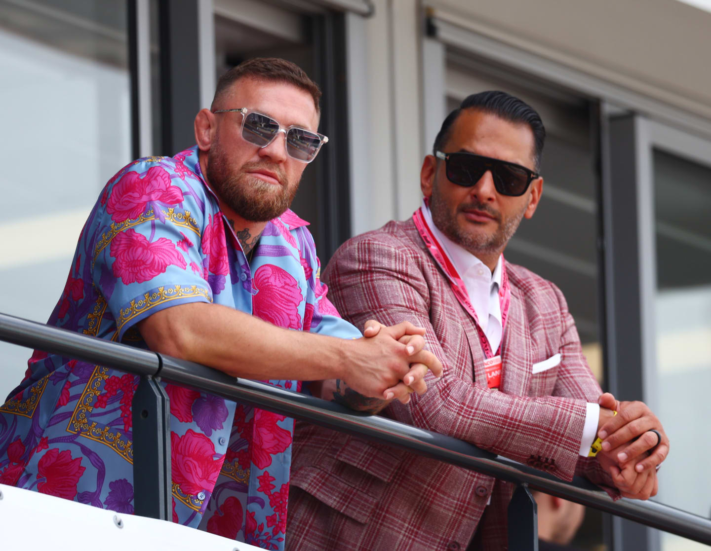 MONTE-CARLO, MONACO - MAY 28: Conor McGregor watches the action from the pitlane during qualifying ahead of the F1 Grand Prix of Monaco at Circuit de Monaco on May 28, 2022 in Monte-Carlo, Monaco. (Photo by Mark Thompson/Getty Images)
