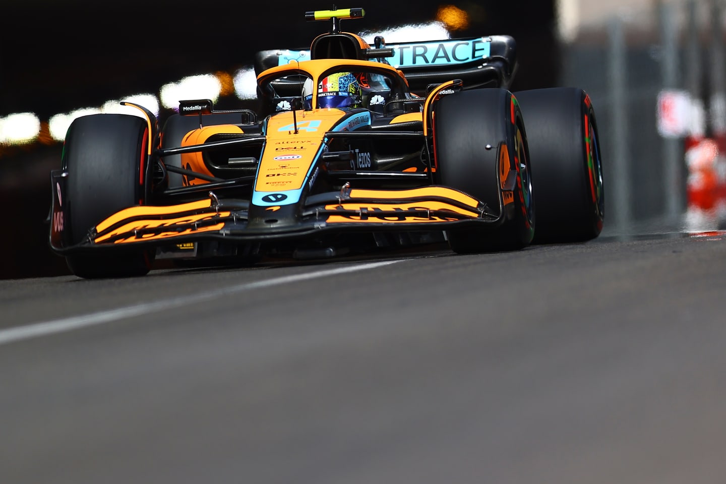 MONTE-CARLO, MONACO - MAY 28: Lando Norris of Great Britain driving the (4) McLaren F1 Team MCL36 Mercedes  during qualifying ahead of the F1 Grand Prix of Monaco at Circuit de Monaco on May 28, 2022 in Monte-Carlo, Monaco. (Photo by Eric Alonso/Getty Images)