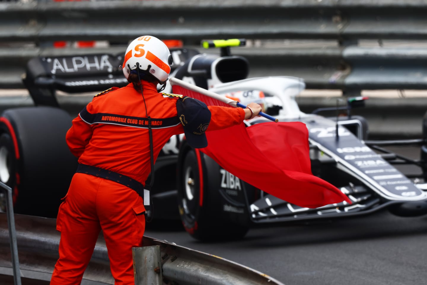 MONTE-CARLO, MONACO - MAY 28: Yuki Tsunoda of Japan driving the (22) Scuderia AlphaTauri AT03 past