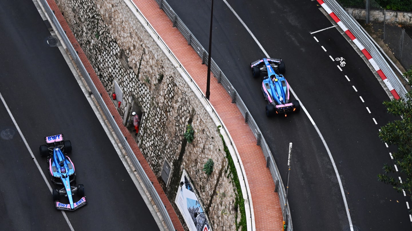 MONTE-CARLO, MONACO - MAY 29: Fernando Alonso of Spain driving the (14) Alpine F1 A522 Renault and