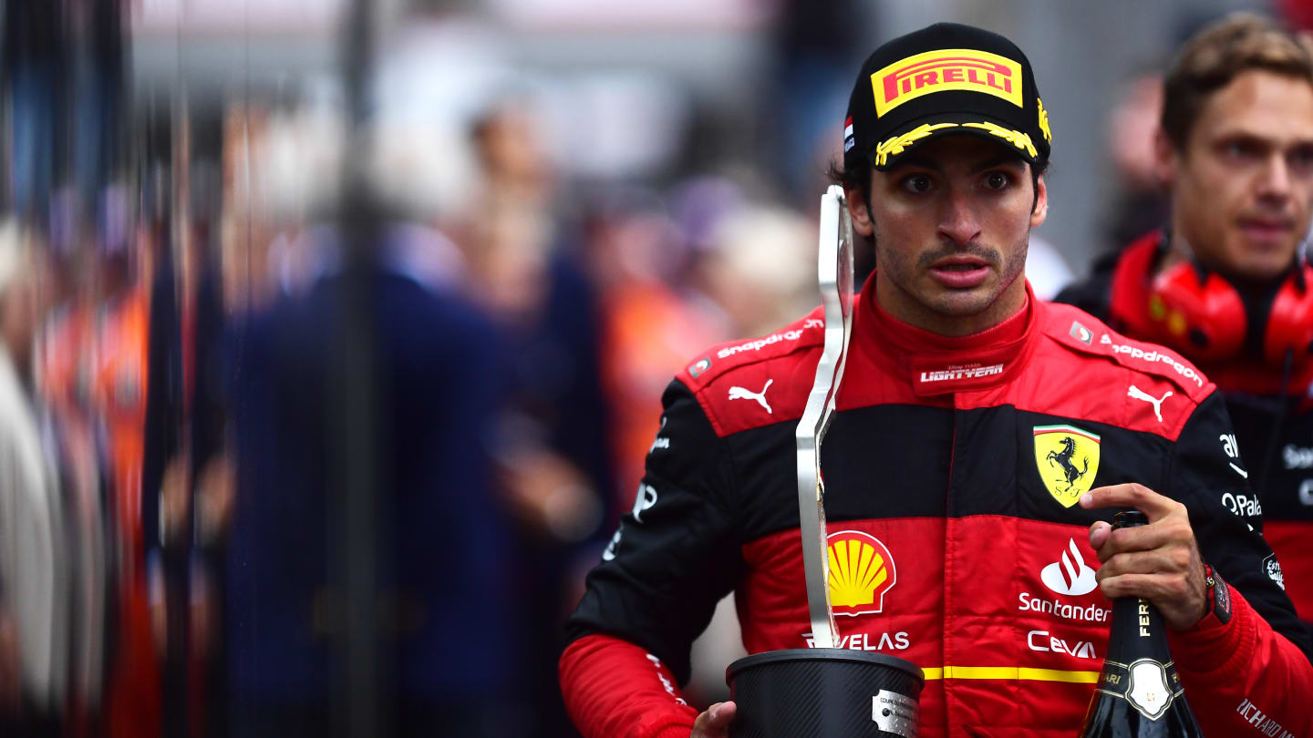 MONTE-CARLO, MONACO - MAY 29: Second placed Carlos Sainz of Spain and Ferrari walks in the Paddock