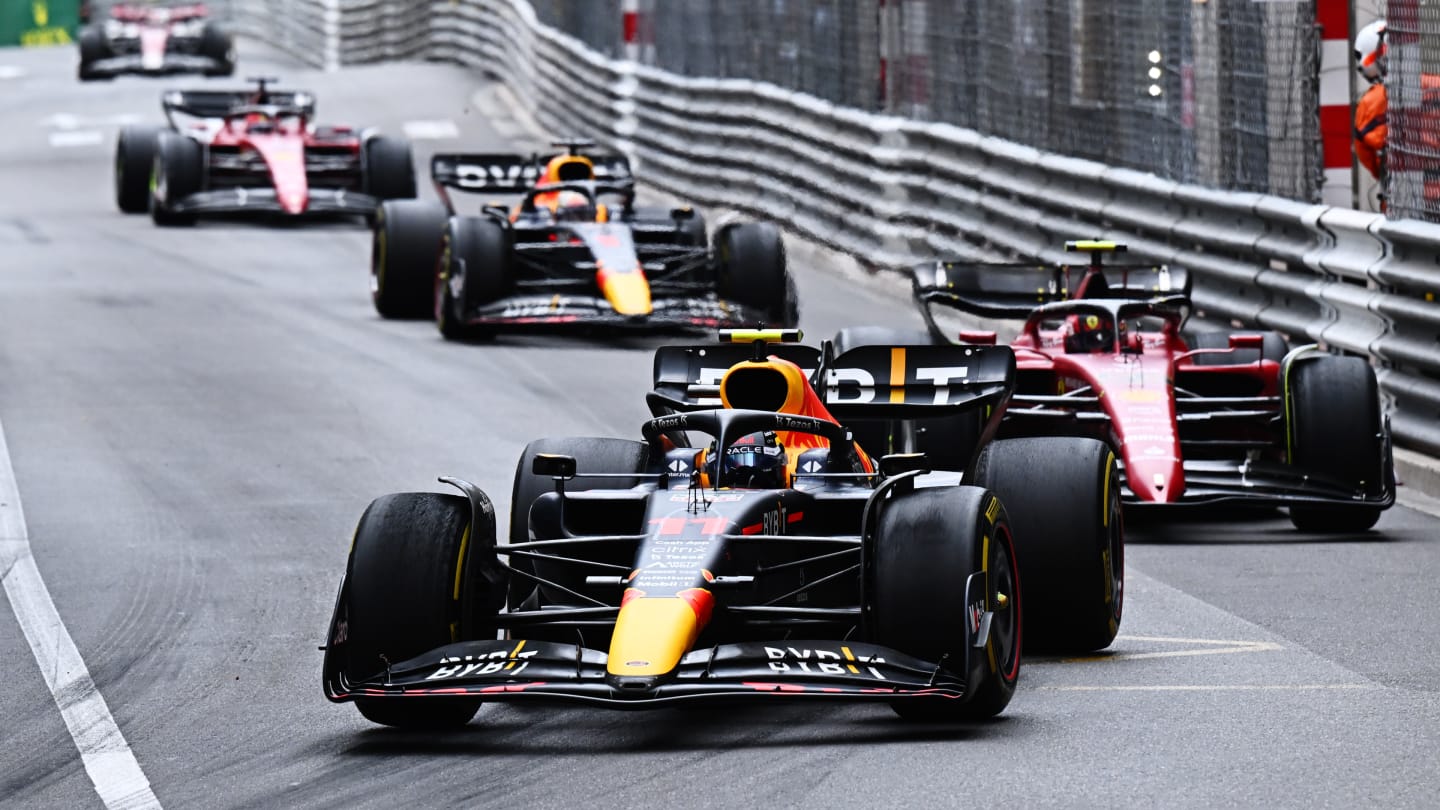 MONTE-CARLO, MONACO - MAY 29: Sergio Perez of Mexico driving the (11) Oracle Red Bull Racing RB18