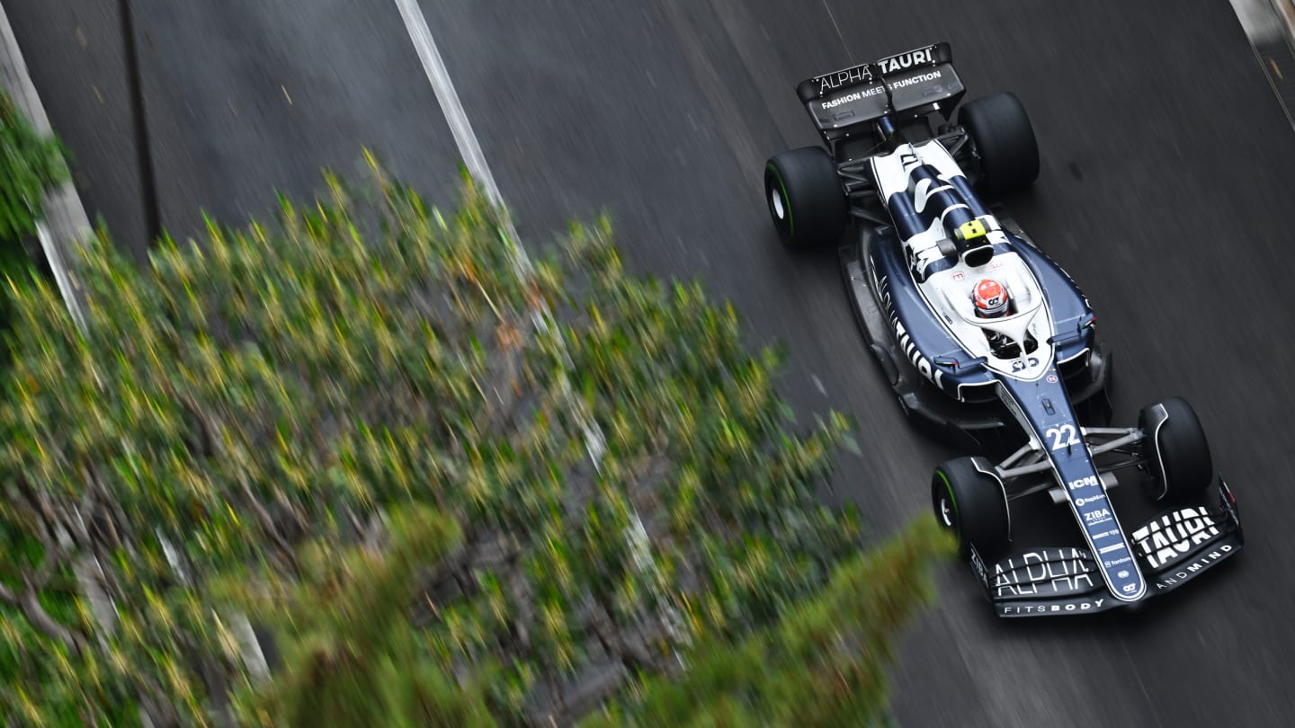 MONTE-CARLO, MONACO - MAY 29: Yuki Tsunoda of Japan driving the (22) Scuderia AlphaTauri AT03 on