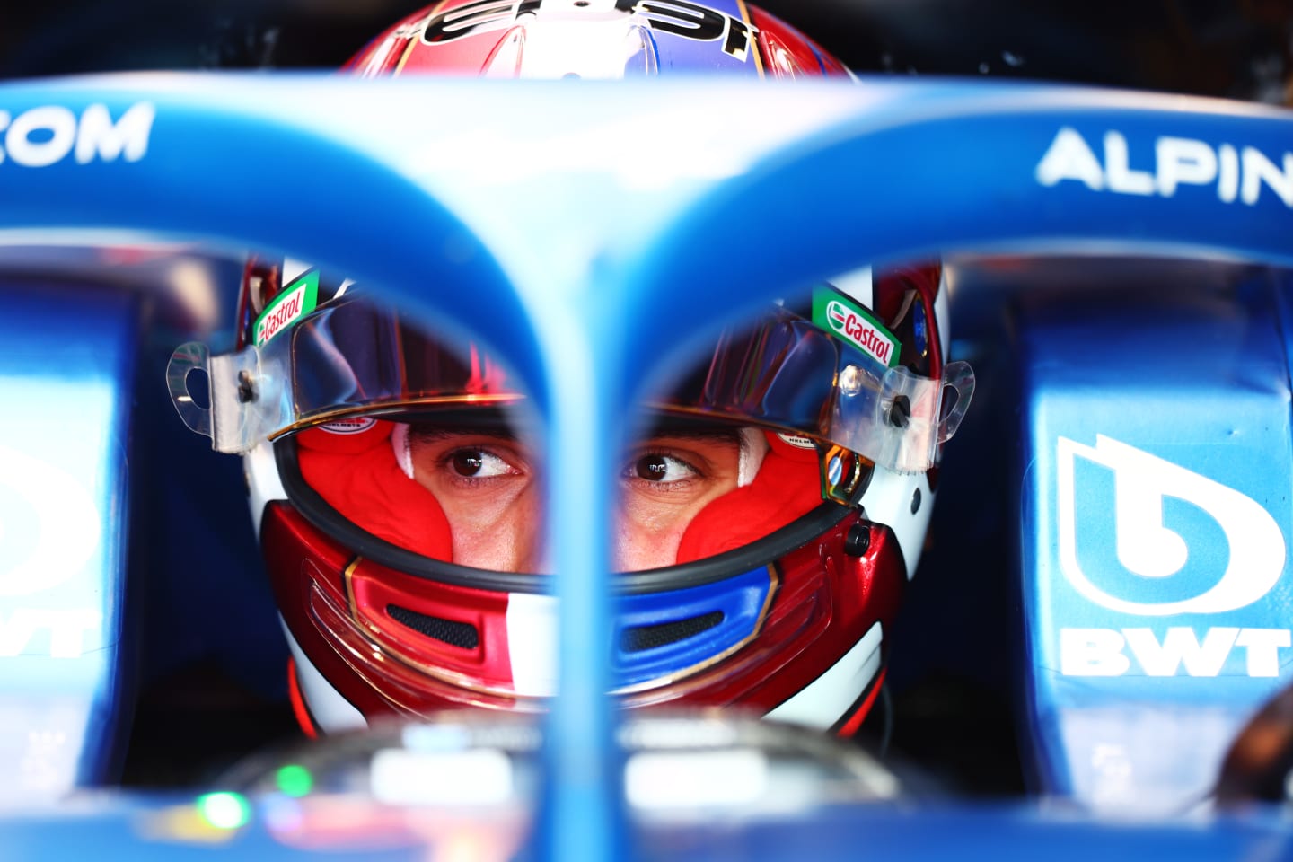 ZANDVOORT, NETHERLANDS - SEPTEMBER 02: Esteban Ocon of France and Alpine F1 prepares to drive in the garage during practice ahead of the F1 Grand Prix of The Netherlands at Circuit Zandvoort on September 02, 2022 in Zandvoort, Netherlands. (Photo by Alex Pantling - Formula 1/Formula 1 via Getty Images)