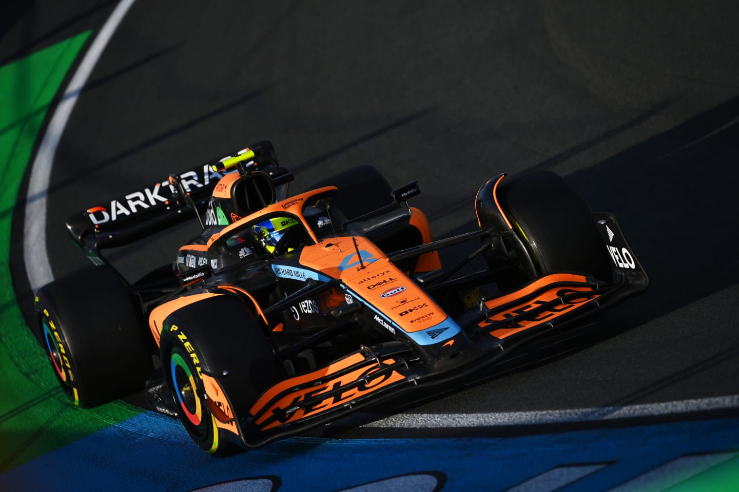 ZANDVOORT, NETHERLANDS - SEPTEMBER 02: Lando Norris of Great Britain driving the (4) McLaren MCL36