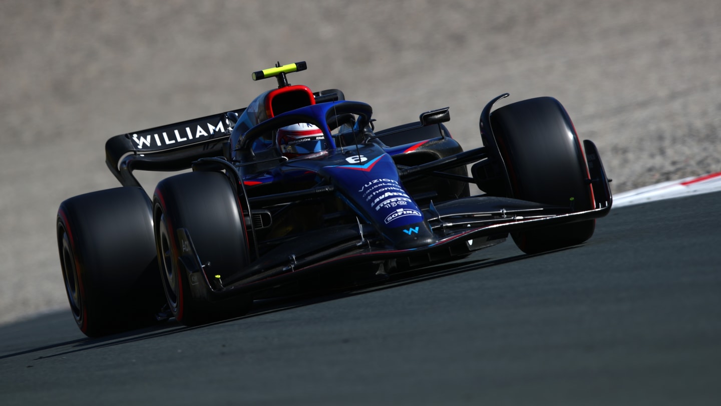ZANDVOORT, NETHERLANDS - SEPTEMBER 03: Nicholas Latifi of Canada driving the (6) Williams FW44 Mercedes on track during final practice ahead of the F1 Grand Prix of The Netherlands at Circuit Zandvoort on September 03, 2022 in Zandvoort, Netherlands. (Photo by Joe Portlock - Formula 1/Formula 1 via Getty Images)