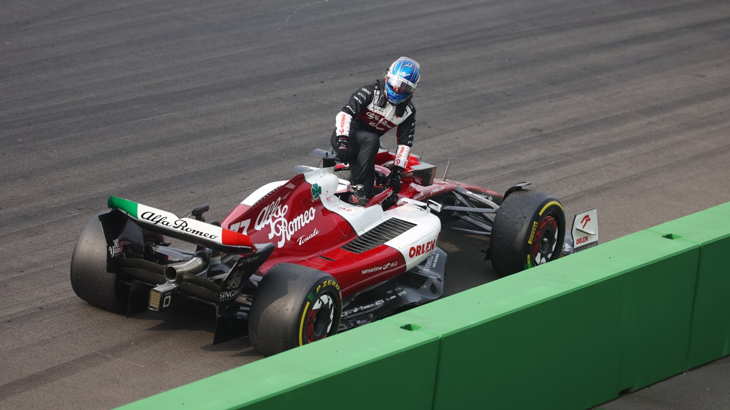 ZANDVOORT, NETHERLANDS - SEPTEMBER 04: Valtteri Bottas of Finland and Alfa Romeo F1 climbs out of