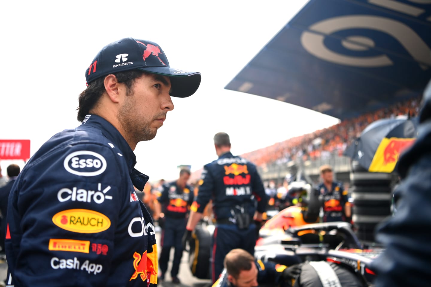 ZANDVOORT, NETHERLANDS - SEPTEMBER 04: Sergio Perez of Mexico and Oracle Red Bull Racing prepares