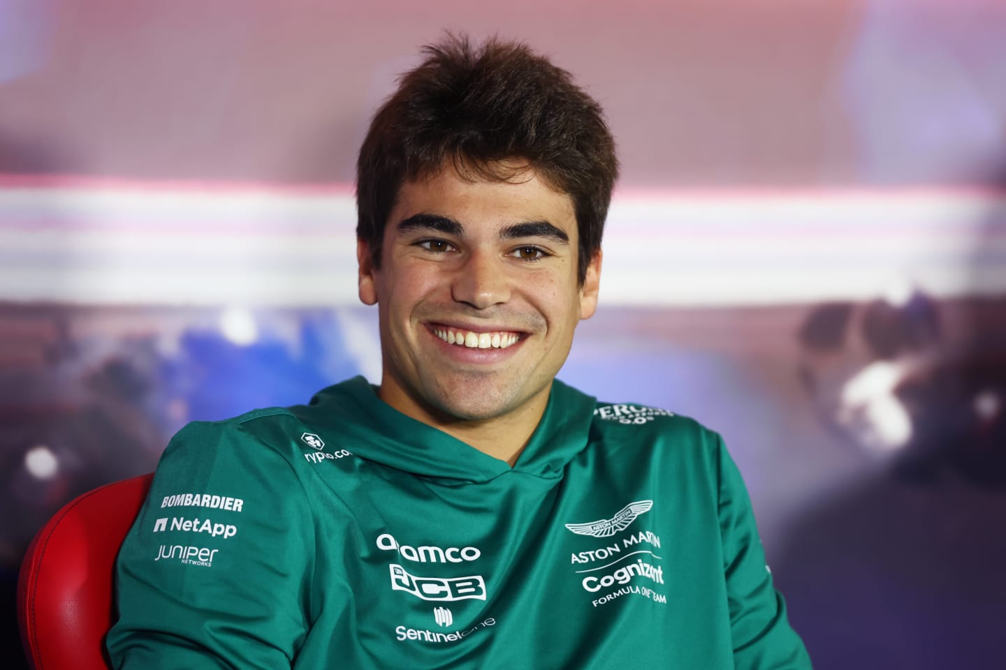 ZANDVOORT, NETHERLANDS - SEPTEMBER 01: Lance Stroll of Canada and Aston Martin F1 Team attends the Drivers Press Conference during previews ahead of the F1 Grand Prix of The Netherlands at Circuit Zandvoort on September 01, 2022 in Zandvoort, Netherlands. (Photo by Lars Baron/Getty Images)