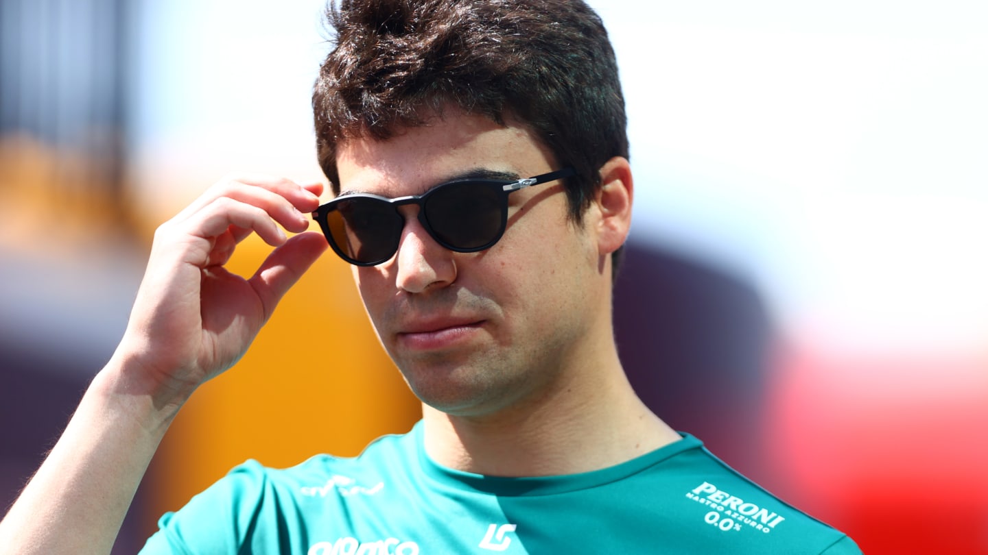 BARCELONA, SPAIN - MAY 20: Lance Stroll of Canada and Aston Martin F1 Team walks in the Paddock