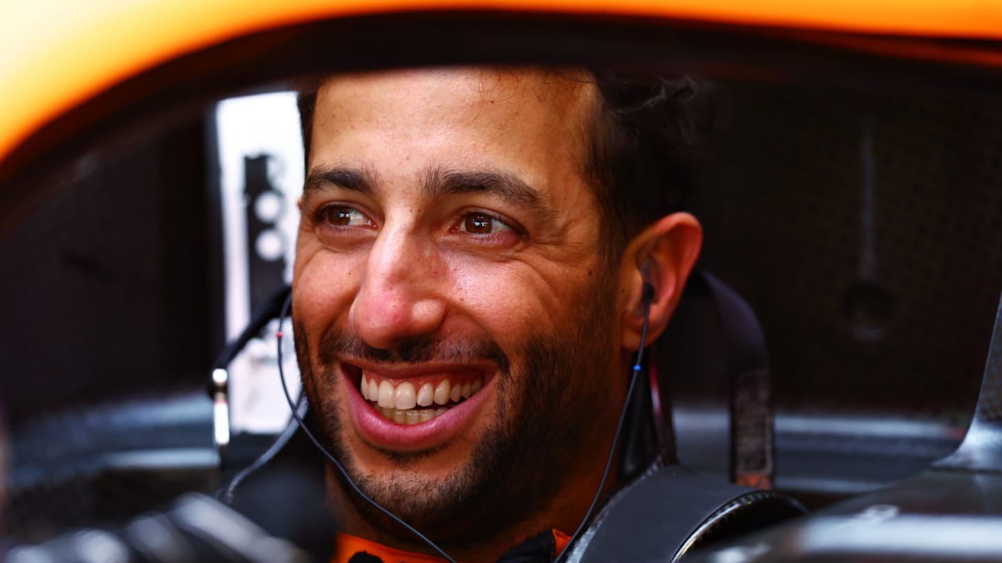 BARCELONA, SPAIN - MAY 20: Daniel Ricciardo of Australia and McLaren looks on from his car during practice ahead of the F1 Grand Prix of Spain at Circuit de Barcelona-Catalunya on May 20, 2022 in Barcelona, Spain. (Photo by Alex Pantling - Formula 1/Formula 1 via Getty Images)