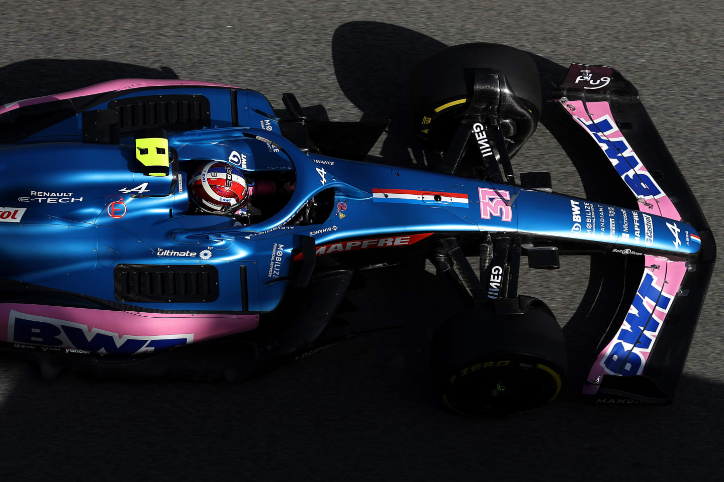 BARCELONA, SPAIN - MAY 20: Esteban Ocon of France driving the (31) Alpine F1 A522 Renault during