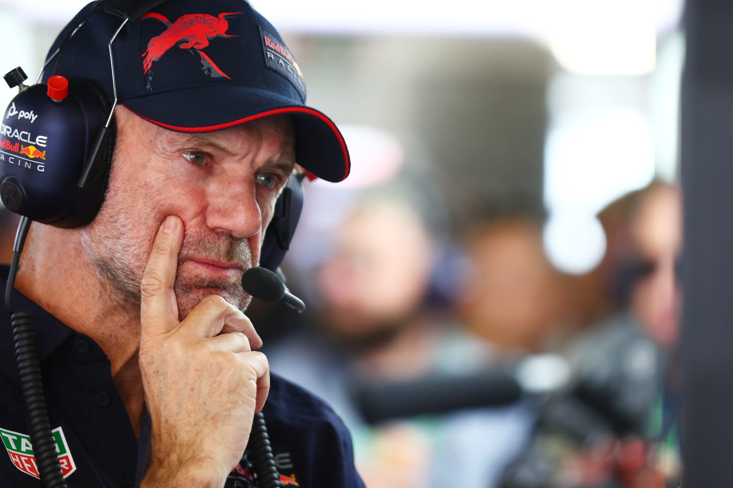 BARCELONA, SPAIN - MAY 21: Adrian Newey, the Chief Technical Officer of Red Bull Racing looks on in