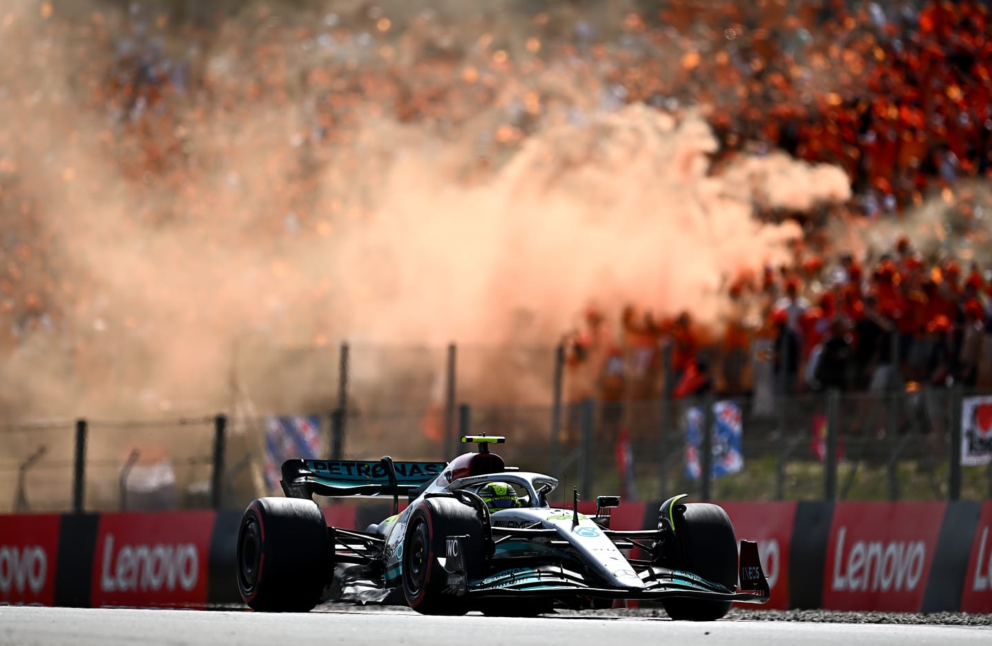 BARCELONA, SPAIN - MAY 22: Lewis Hamilton of Great Britain driving the (44) Mercedes AMG Petronas