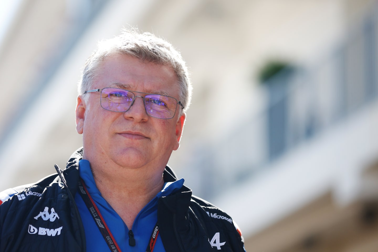 AUSTIN, TEXAS - OCTOBER 21: Otmar Szafnauer, Team Principal of Alpine F1 walks in the Paddock prior