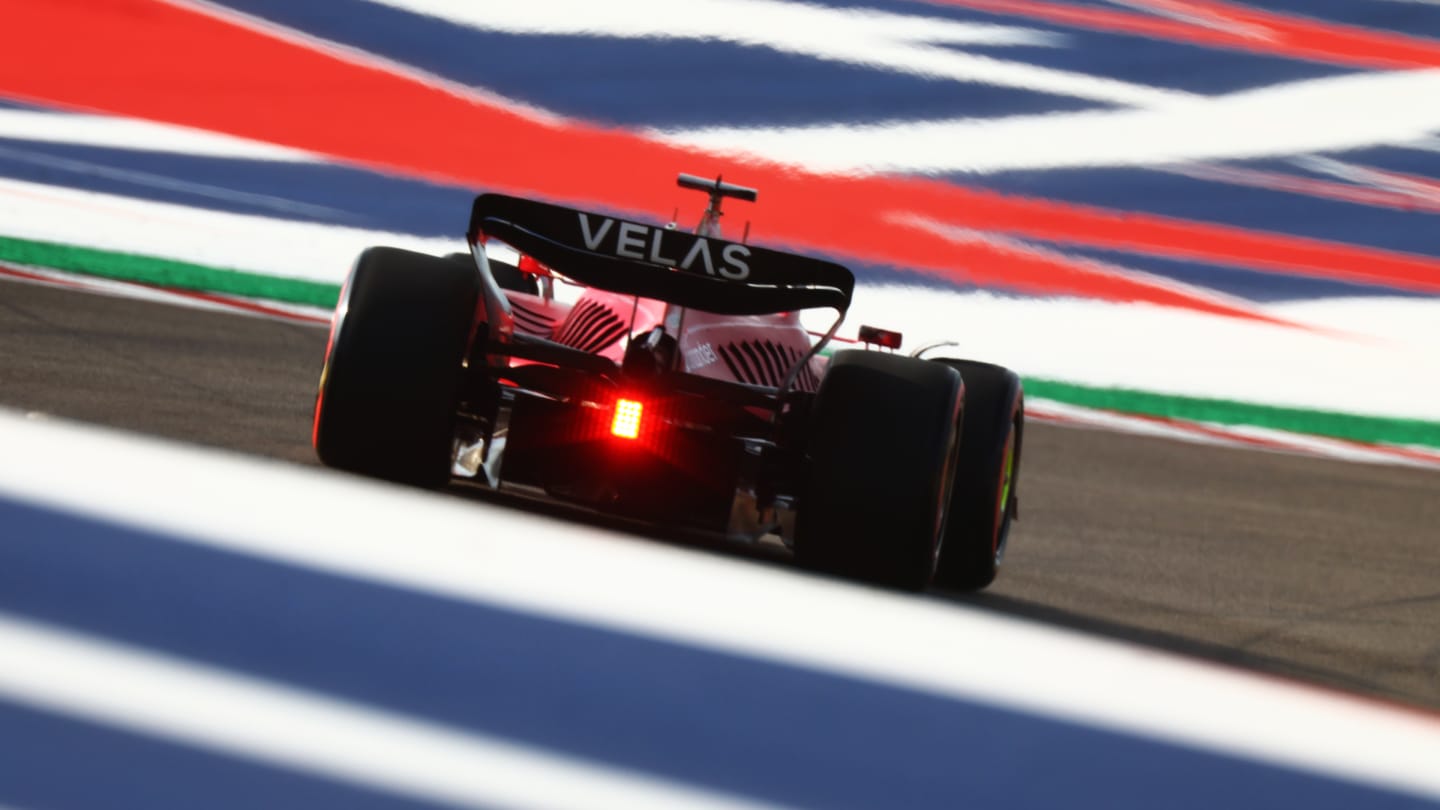 AUSTIN, TEXAS - OCTOBER 22: Charles Leclerc of Monaco driving the (16) Ferrari F1-75 on track