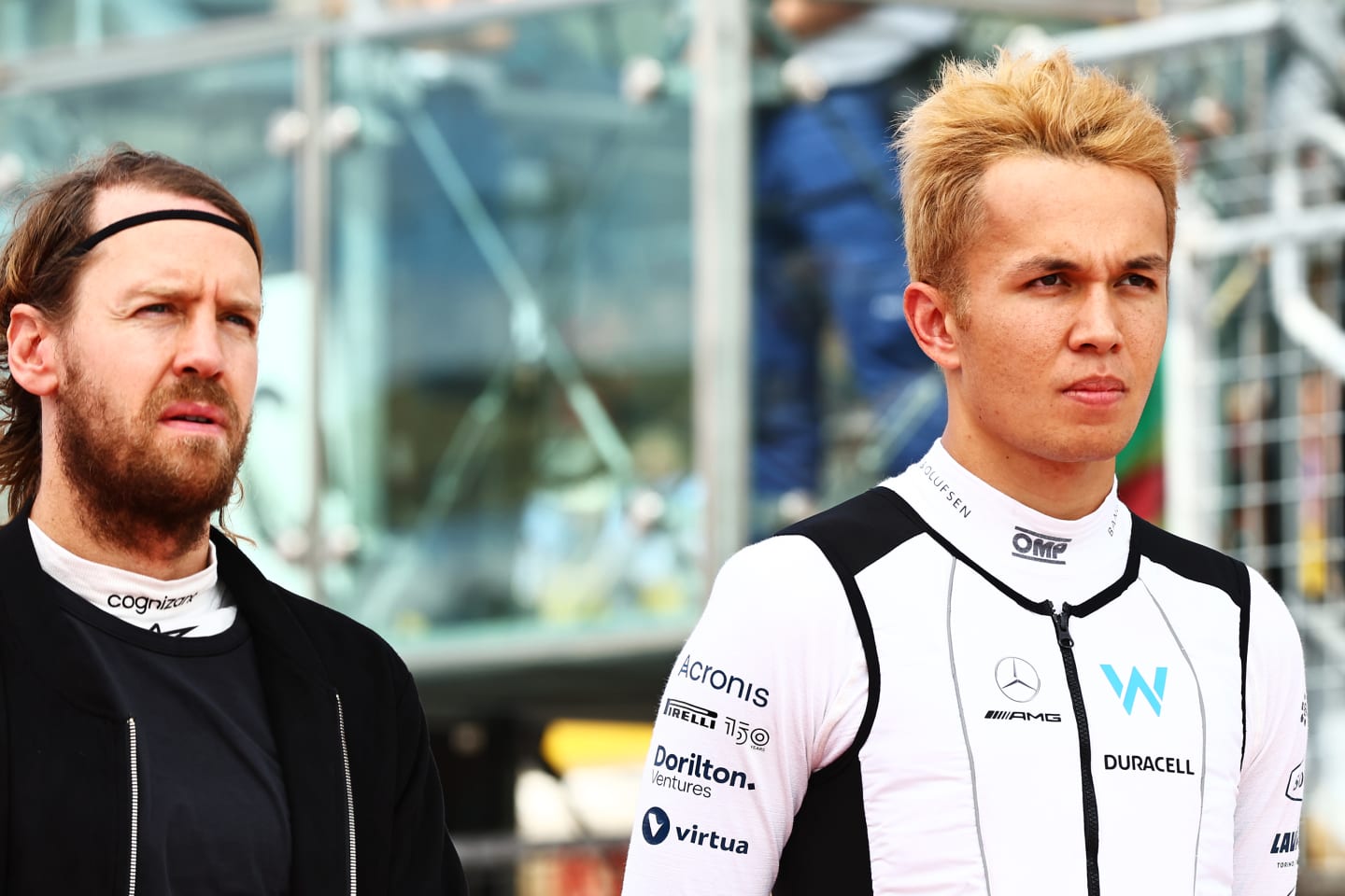 AUSTIN, TEXAS - OCTOBER 23: Sebastian Vettel of Germany and Aston Martin F1 Team and Alexander