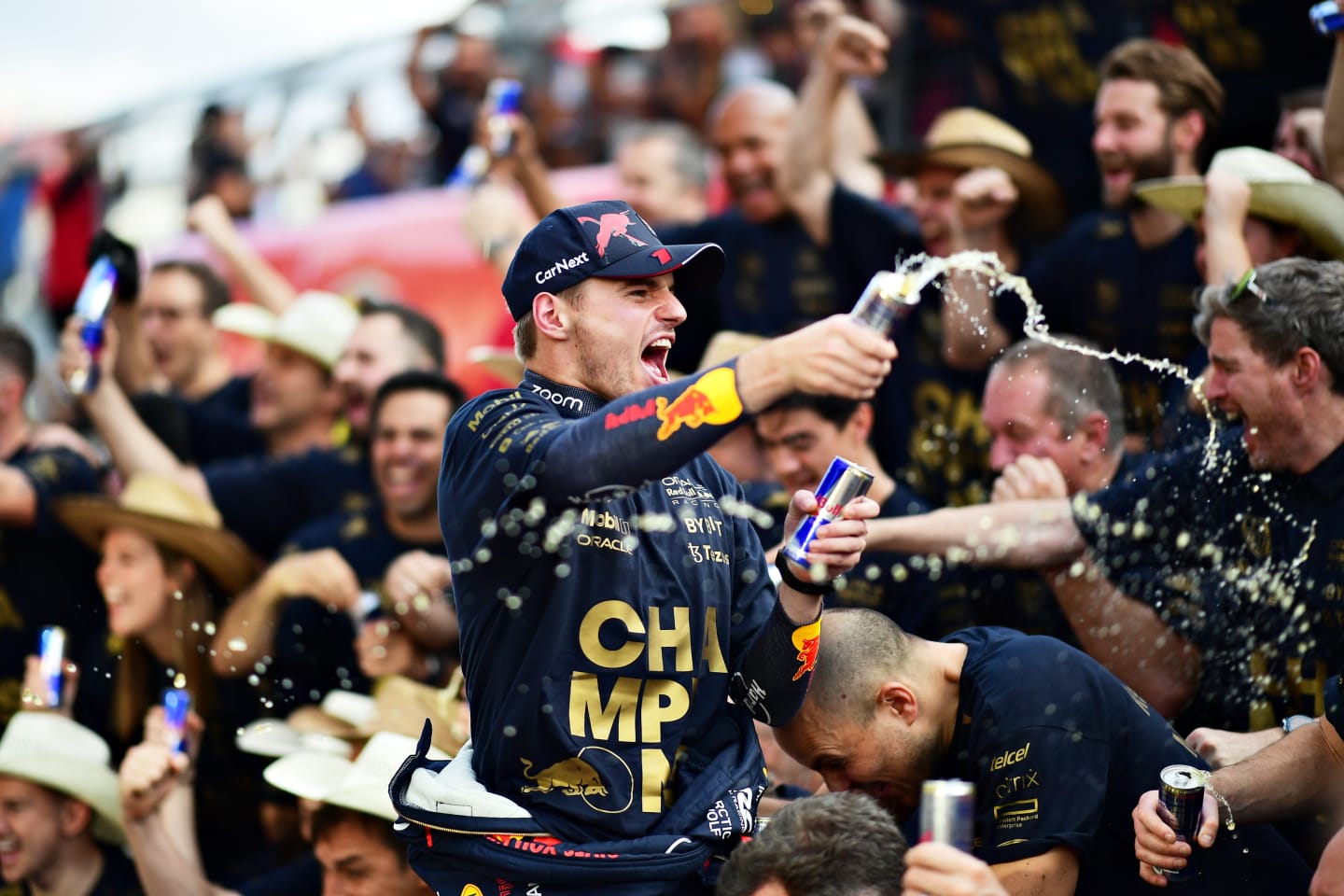 AUSTIN, TEXAS - OCTOBER 23: Race winner Max Verstappen of the Netherlands and Oracle Red Bull