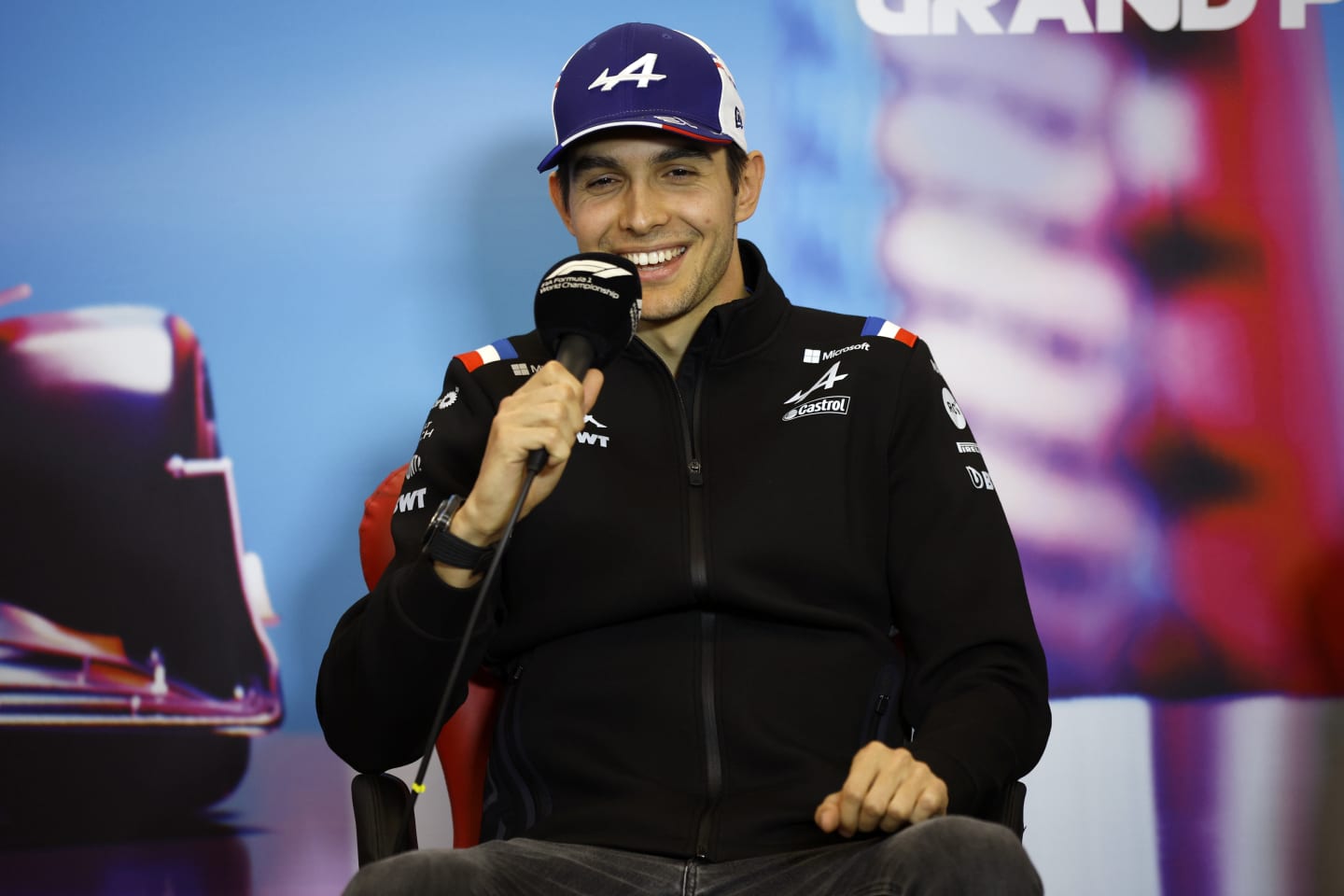 AUSTIN, TEXAS - OCTOBER 20: Esteban Ocon of France and Alpine F1 attends the Drivers Press Conference during previews ahead of the F1 Grand Prix of USA at Circuit of The Americas on October 20, 2022 in Austin, Texas. (Photo by Jared C. Tilton/Getty Images)