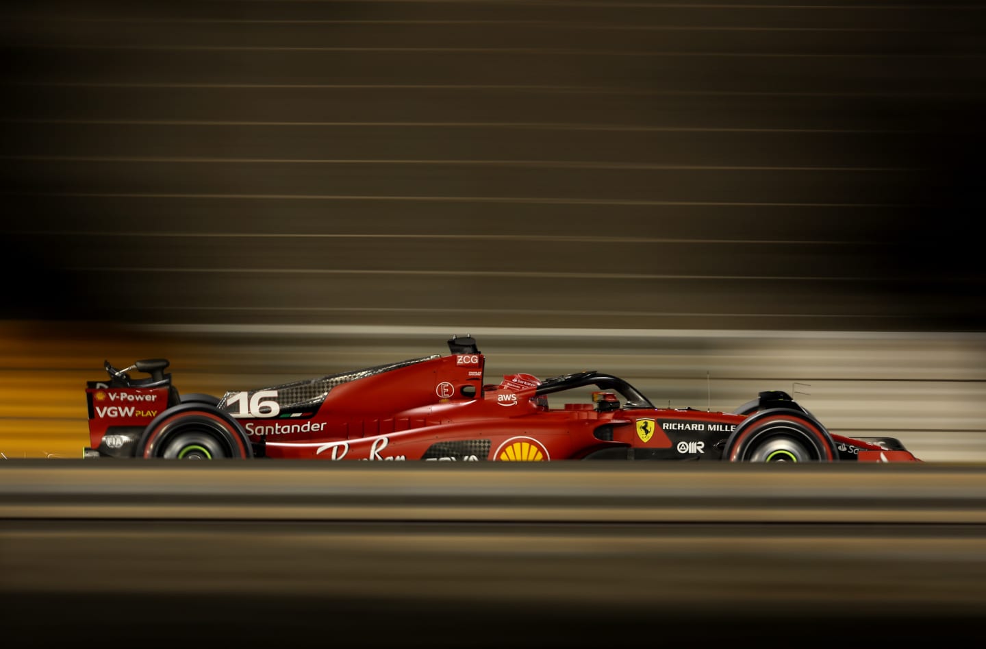BAHRAIN, BAHRAIN - MARCH 03: Charles Leclerc of Monaco driving the (16) Ferrari SF-23 on track