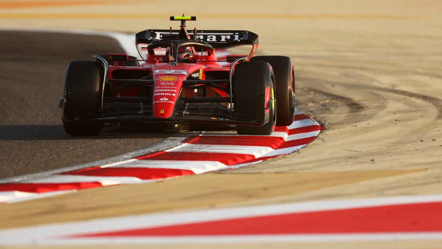 BAHRAIN, BAHRAIN - FEBRUARY 25: Carlos Sainz of Spain driving (55) the Ferrari SF-23 on track