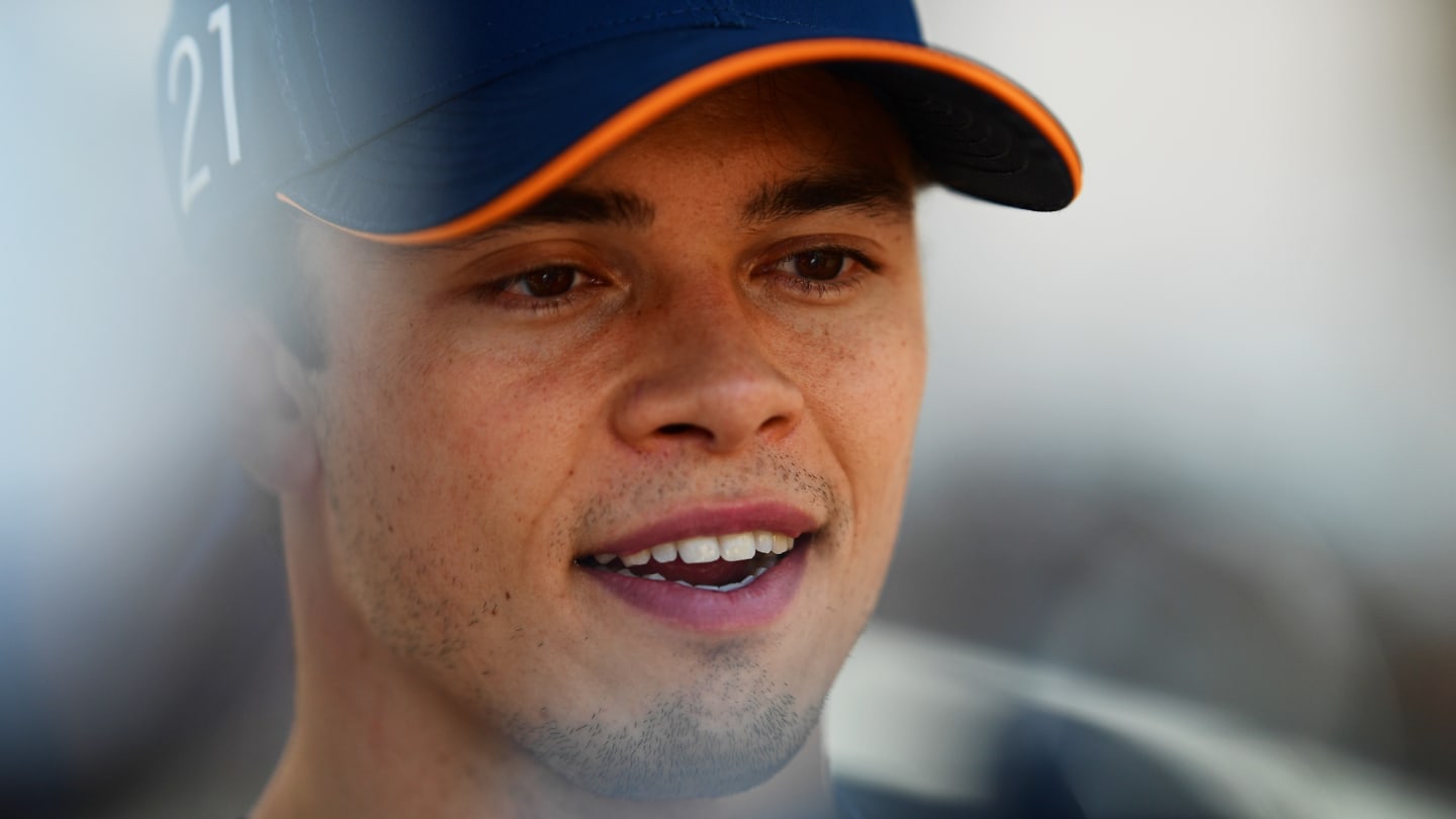 BAHRAIN, BAHRAIN - FEBRUARY 25: Nyck de Vries of Netherlands and Scuderia AlphaTauri looks on in