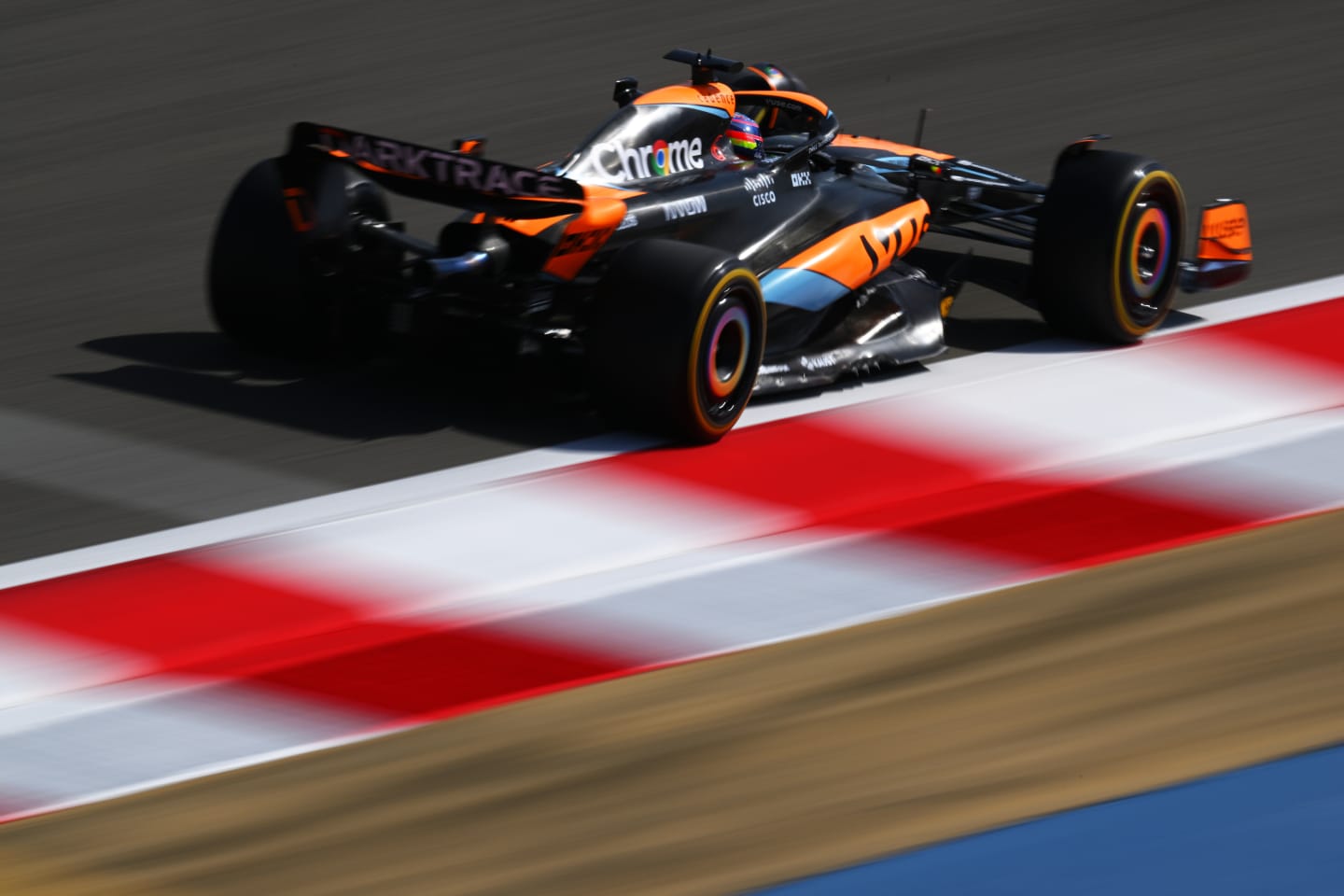 BAHRAIN, BAHRAIN - FEBRUARY 23: Oscar Piastri of Australia driving the (81) McLaren MCL60 Mercedes