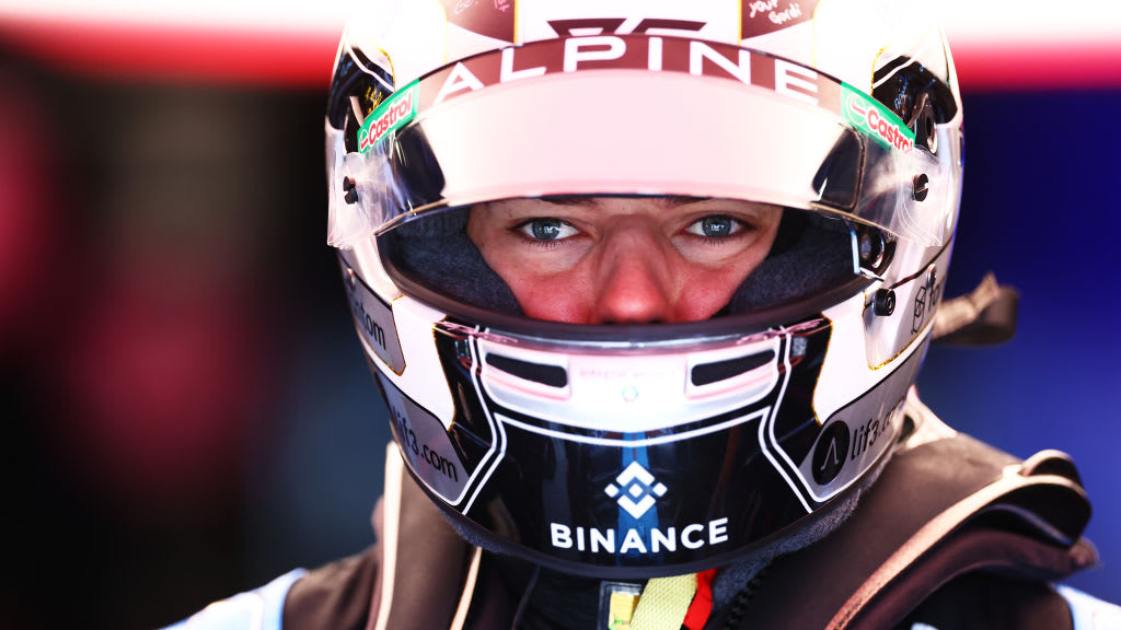 SAO PAULO, BRAZIL - NOVEMBER 03: Pierre Gasly of France and Alpine F1 looks on in the garage during