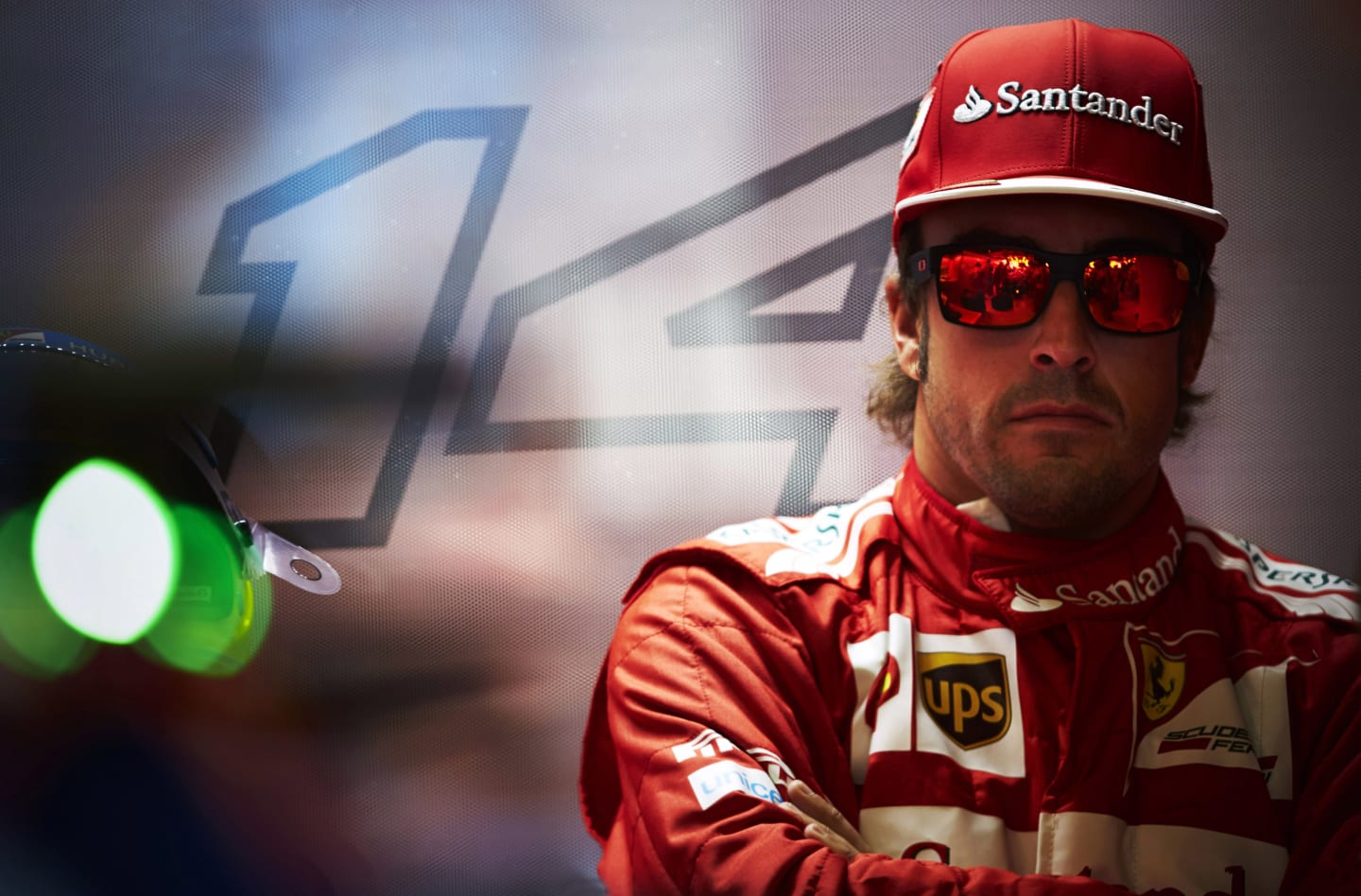 Spanish Scuderia Ferrari Formula One racing team racing driver Fernando Alonso sitting in the
