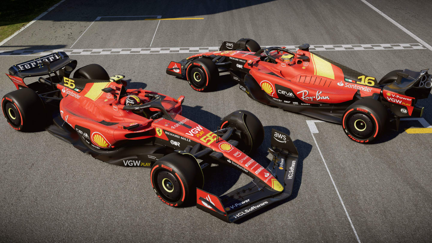 Ferrari will run a red, yellow and black livery scheme for their home race
