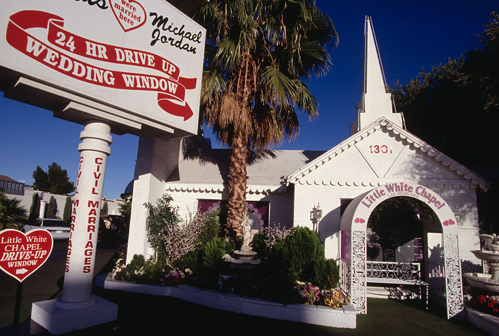 (Original Caption) Las Vegas, Nevada: A Wedding Chapel. (Photo by �� Steve Starr/CORBIS/Corbis via