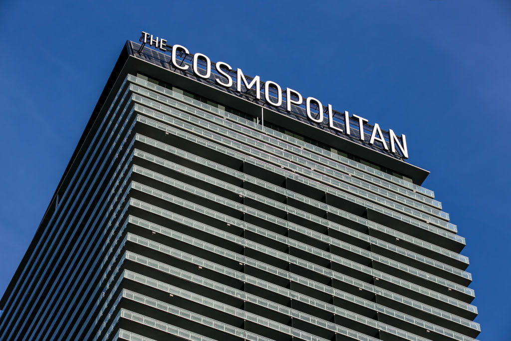 LAS VEGAS, NV - MAY 31:  The exterior of the Cosmopolitan Hotel & Casino is viewed on May 31, 2017