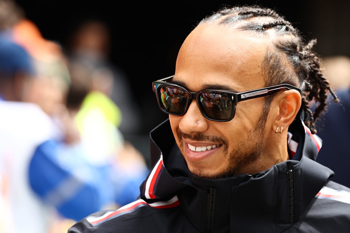 Lewis Hamilton of Mercedes before the Formula 1 Belgian Grand Prix at Spa-Francorchamps in Spa,