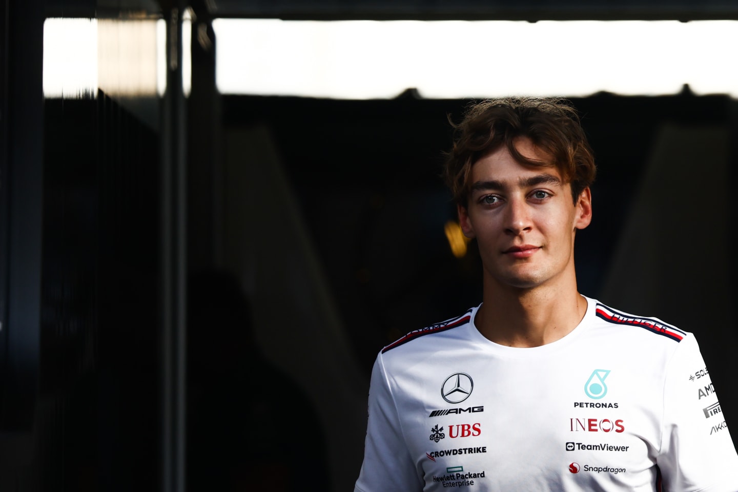 George Russell of Mercedes during the Formula 1 post-season test at Yas Marina Circuit in Abu