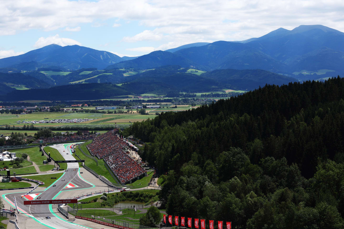 SPIELBERG, AUSTRIA - JULY 08: A general view showing Fernando Alonso of Spain driving the (14)