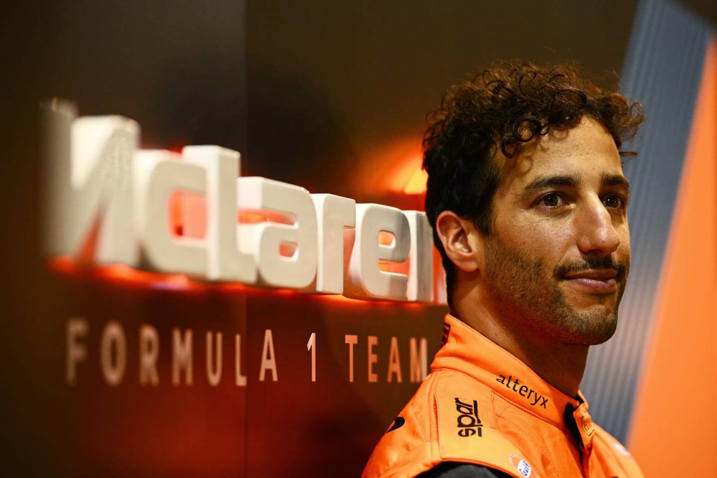 SINGAPORE, SINGAPORE - SEPTEMBER 29: Daniel Ricciardo of Australia and McLaren looks on in the