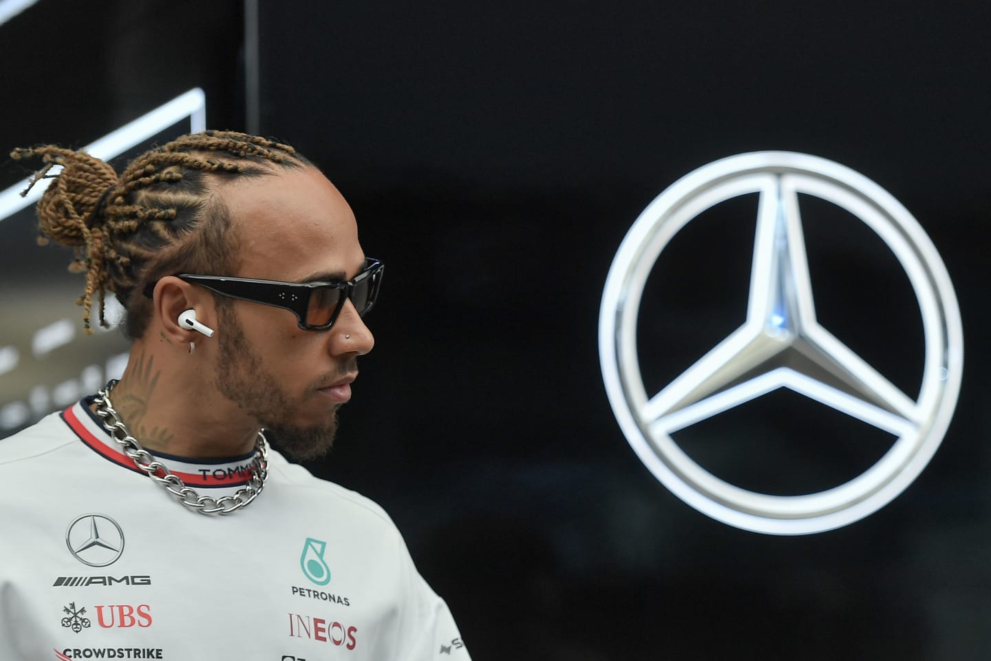 SAO PAULO, BRAZIL - NOVEMBER 2: Lewis Hamilton of Great Britain and Mercedes-AMG PETRONAS F1 Team